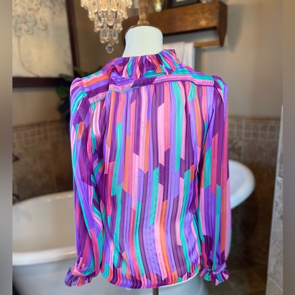 La Chine Classic vintage button down blouse size 6 - Picture 3 of 6